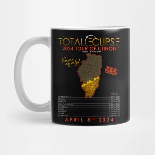 Total Solar Eclipse 2024 Tour of Illinois Mug